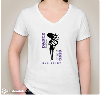 Run Jenny Dance/Sing Shirt - White